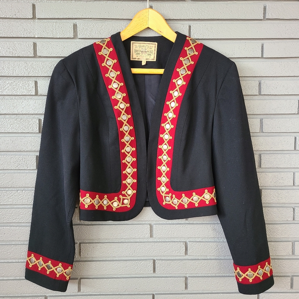 Black and red bolero jacket from Double D Ranch Wear Western boutique